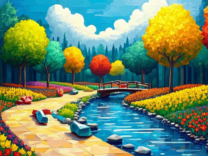 在迷你世界造一片花海，到底有多治愈？